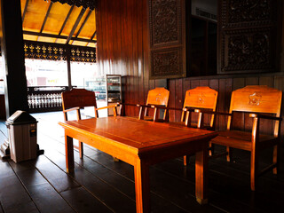 the atmosphere of the ancient living room in Indonesia