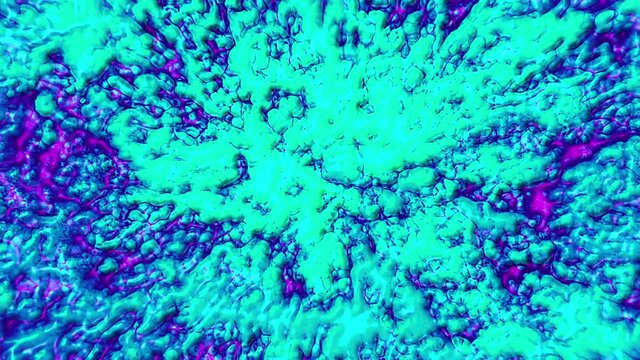 neon bubbles seethe and burst. pink-blue looped abstract animation