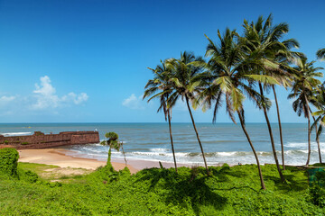 Beautiful Sinquerim Beach of Goa, Famous tourist destination, Goa, India © artqu