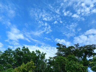 clouds and blue sky on a clear day