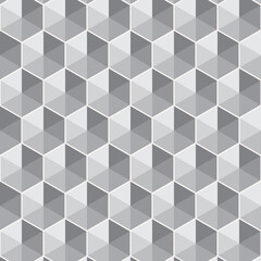 Geometric vector pattern, repeating hexagons on monochrome color. graphic clean design for fabric, event, wallpaper etc. pattern is on swatches panel.
