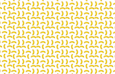 abstract bananas print on white background