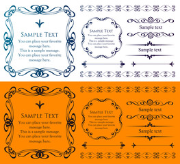 ハロウィンのフレーム素材、10月、アンティークな装飾、ビンテージな模様、植物のツタ	
