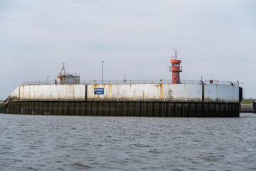 Floodgate in front of Büsum Harbor