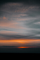 Fototapeta na wymiar Moody sunset colors sky