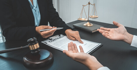 Lawyer or counselor works in the courtroom and negotiates with clients or complainants seeking...
