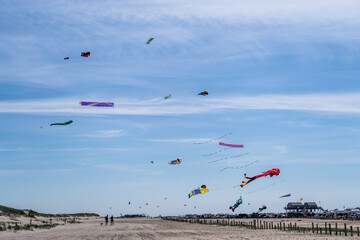 Stunt Kites on the Beach of Sankt Peter Ording