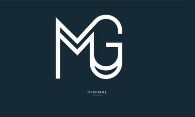 Alphabet letter icon logo MG
