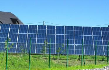 solar panels on a roof