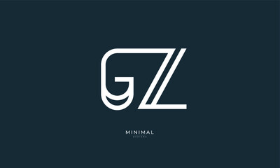 Alphabet letter icon logo GZ