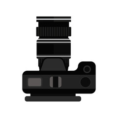 camera icon on white background. vector illustration