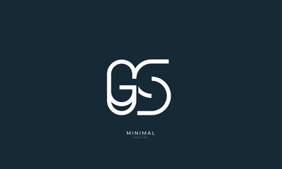 Alphabet letter icon logo GS