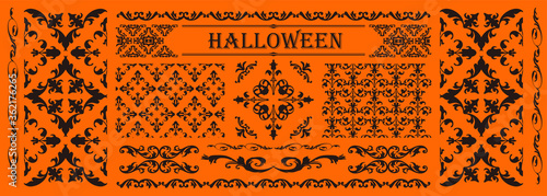 ハロウィンのフレーム素材 10月 アンティークな装飾 ビンテージな模様 植物のツタ Wall Mural Design Box ハロウィンのフレーム素材 10月 アンティークな装飾 ビンテージな模様 植物のツタ Wall Mural Design Box