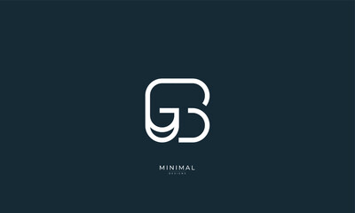 Alphabet letter icon logo GB