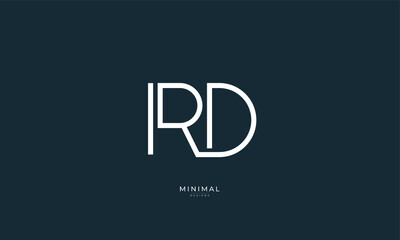 Alphabet letter icon logo RD