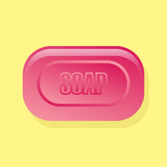 soap bar for cosmetic business banner. vector illustration