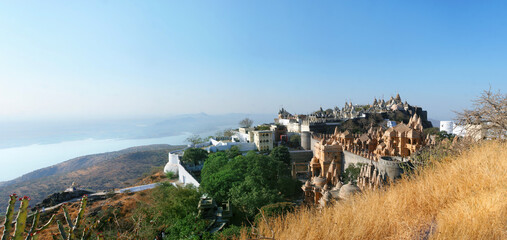 Jain temples on top of Shatrunjaya hill. Palitana (Bhavnagar district), Gujarat, India