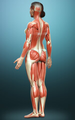 3d rendered medically accurate illustration of a female muscle system