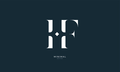 Alphabet letter icon logo HF