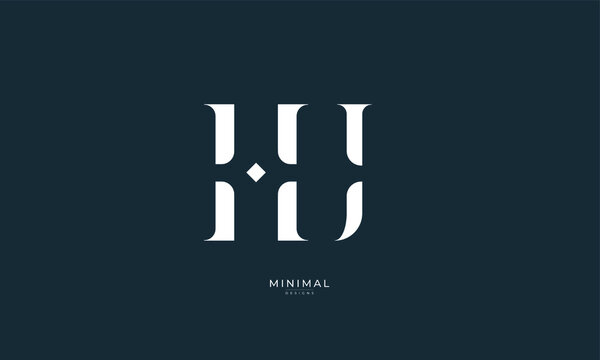 Alphabet letter icon logo HJ