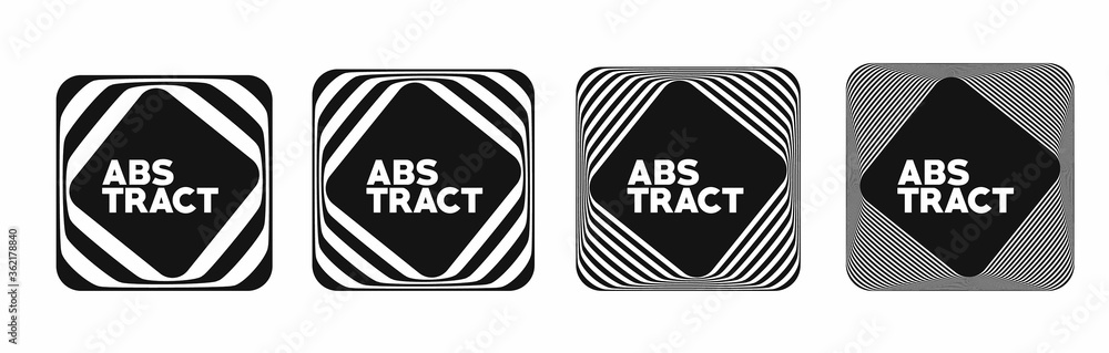 Canvas Prints abstract square banner line art pattern poster with space of your text, vector illustration design.