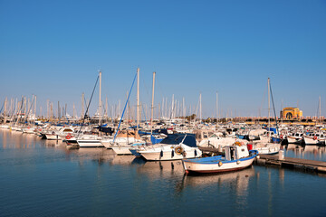 the port of Imperia Liguria Italy