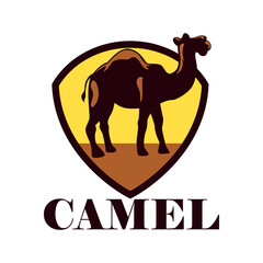 camel logo isolated on white background. vector illustration