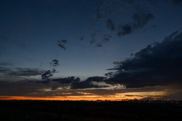 sunset after passing storm 
