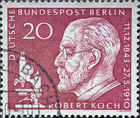 GERMANY, Berlin - CIRCA 1960: a postage stamp from Germany, Berlin showing the portrait of the...