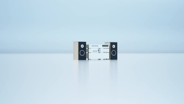 Modern hi-fi system in studio