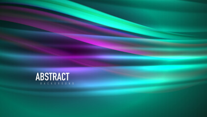 Fluid wave lines background. Trendy abstract layout template for business or technology presentation, internet poster or web brochure cover, wallpaper