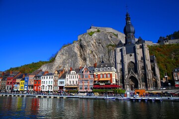 View of the charming city of Dinant in Belgium