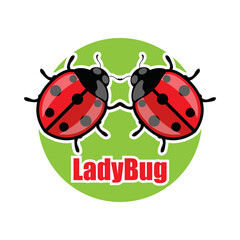 Obraz na płótnie Canvas lady bug logo isolated on white background vector illustration