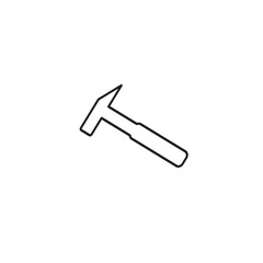 Hammer line icon vector