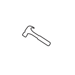 Hammer line icon vector