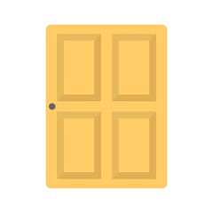 House door icon illustration in flat design style. Exit, or entry sign.
