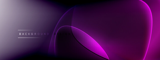 Vector abstract background - liquid bubble shapes on fluid gradient with shadows and light effects. Shiny design template for text
