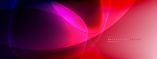 Vector abstract background - liquid bubble shapes on fluid gradient with shadows and light effects. Shiny design template for text