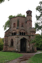 Fototapeta na wymiar Mettlach, Saarland/ Germany - October 16 2019: Oldest religious building in German county Saarland - 