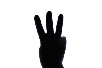 virus blood tube hand and hand shadow covid -19