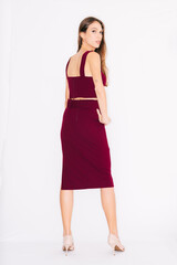 young woman in a dress