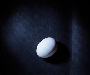 black egg on a white background