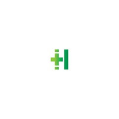 Cross H Letter logo, Medical cross letter