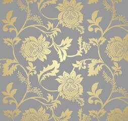 wedding card design, paisley floral pattern , India	