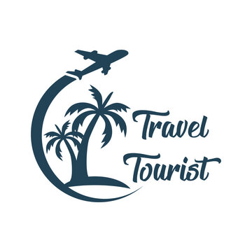 travel tourism logo isolated on white background. vector illustration