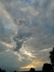 sunset over the river