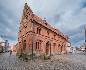 The old town hall in Medeival city of Ribe, Denmark