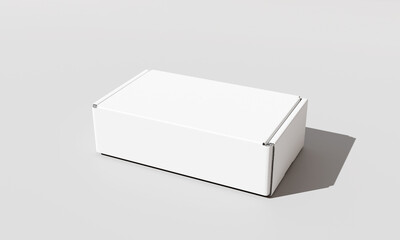White cardboard box close