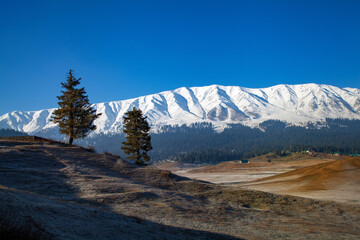 Snow Covered Himalayan Mountains in Gulmarg