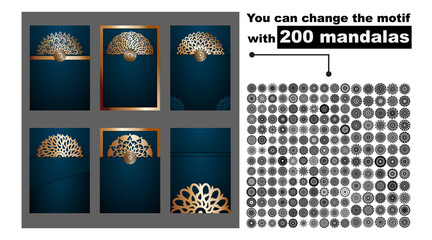 Luxury template. Mandala background with golden arabesque pattern arabic islamic east style.
